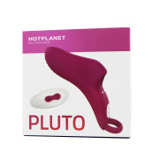 Сквирт-вибратор с пультом ДУ Hot Planet Pluto, бордовый